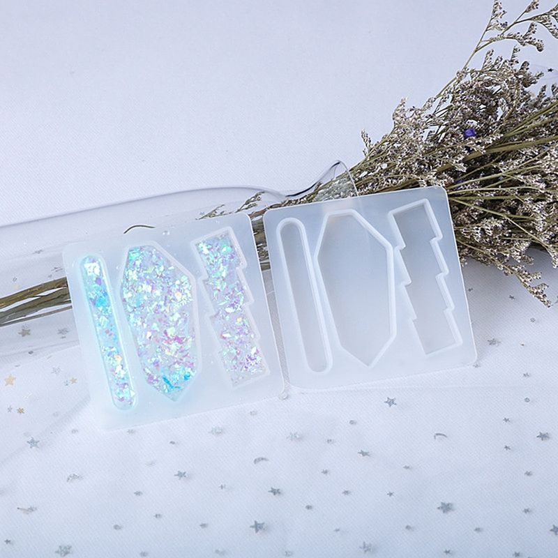 3Pcs Hair Clip Epoxy Resin Molds DIY Pendant-Transparent