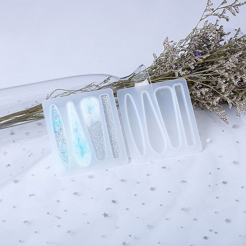 3Pcs Hair Clip Epoxy Resin Molds DIY Pendant-Transparent