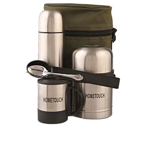 Back To School Stainless Steel 5 In 1 School Lunch Box Set - With Carriage Bag