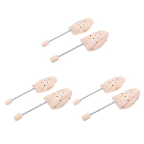 6Pcs/Set Mens Womens Cedar Wood Coil Spring Travel Shoe Trees Wooden Stretcher