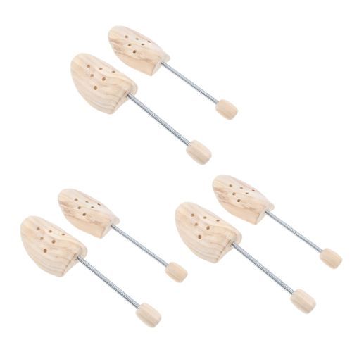 6Pcs/Set Mens Womens Cedar Wood Coil Spring Travel Shoe Trees Wooden Stretcher