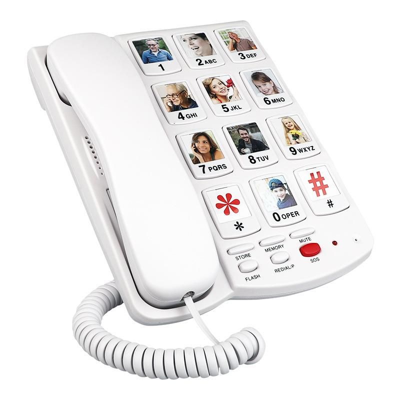 CHEETACT-258 Elderly Telephone Big Button Landline Big Ringtone Landline Phone Special Fixed Landline for the Elderly