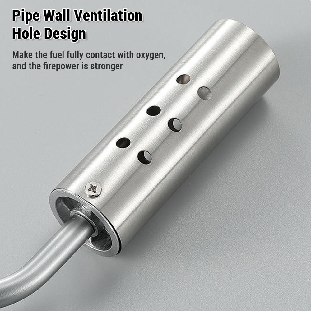 Stainless Steel Flame thrower With Preheating Tube Barbecue Fire Point Carbon Flamethrower