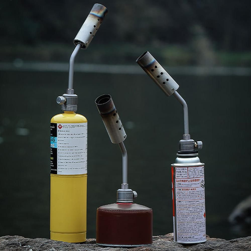Stainless Steel Flame thrower With Preheating Tube Barbecue Fire Point Carbon Flamethrower