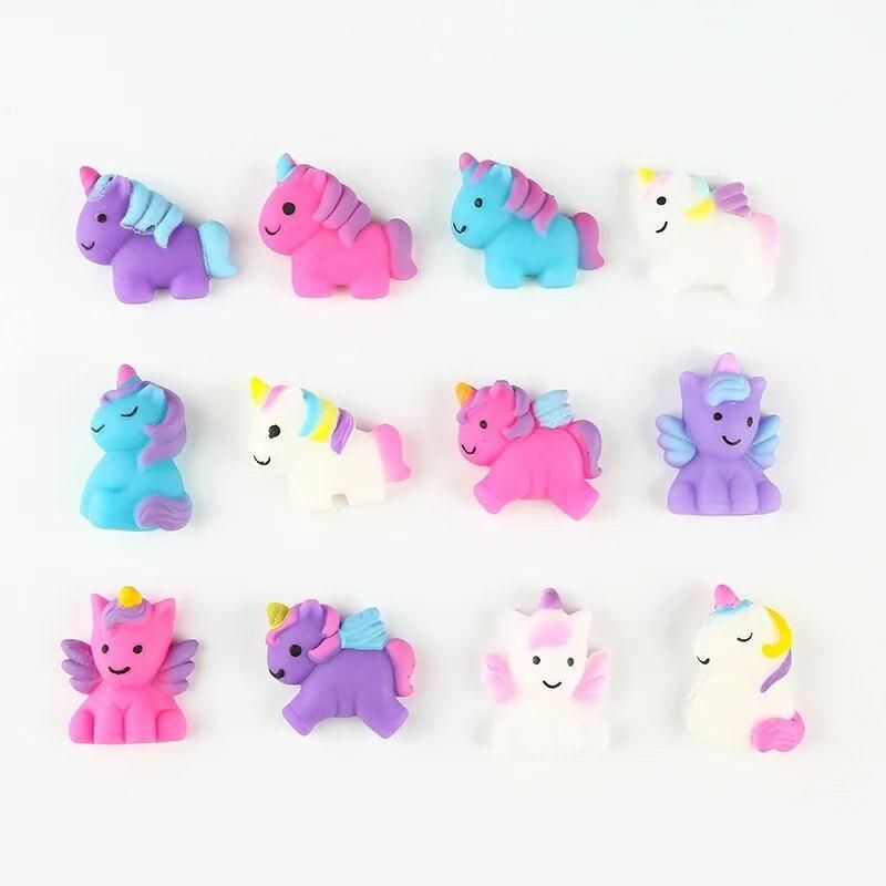 3 Pcs 2023 New Hot Unicorn Squeeze Decompression Toys Creative Colorful Soft Pony Animal Squeeze Vent Toys Children's Gifts