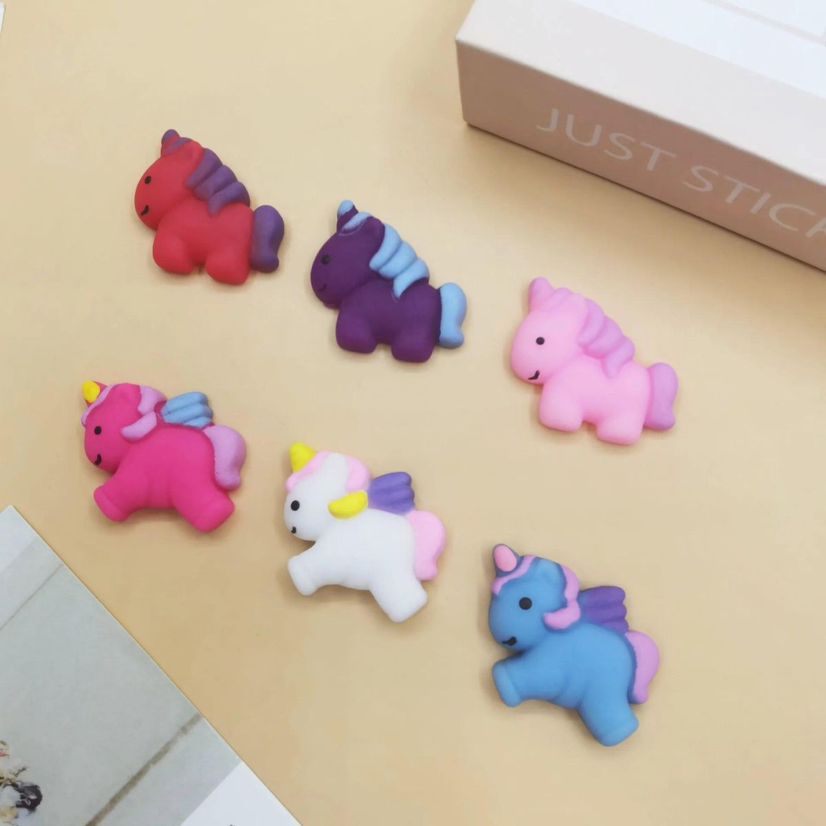 3 Pcs 2023 New Hot Unicorn Squeeze Decompression Toys Creative Colorful Soft Pony Animal Squeeze Vent Toys Children's Gifts