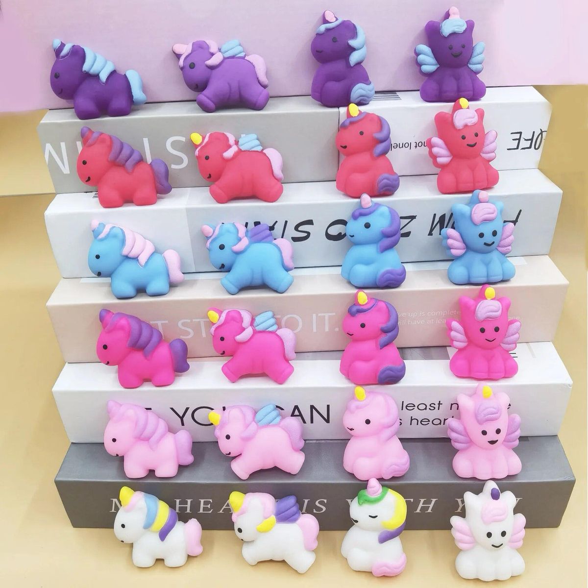 3 Pcs 2023 New Hot Unicorn Squeeze Decompression Toys Creative Colorful Soft Pony Animal Squeeze Vent Toys Children's Gifts