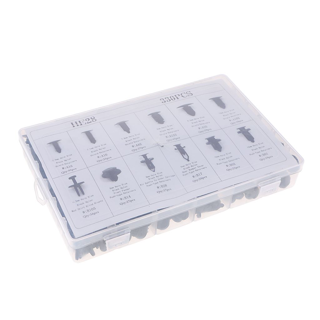 330PCS Push Pin Rivet Retainer Trim Moulding Clips For Toyota Honda