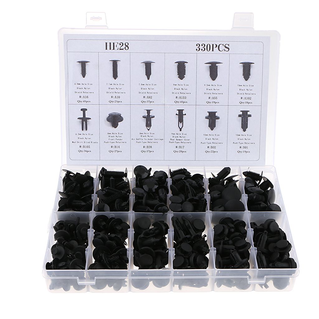 330PCS Push Pin Rivet Retainer Trim Moulding Clips For Toyota Honda