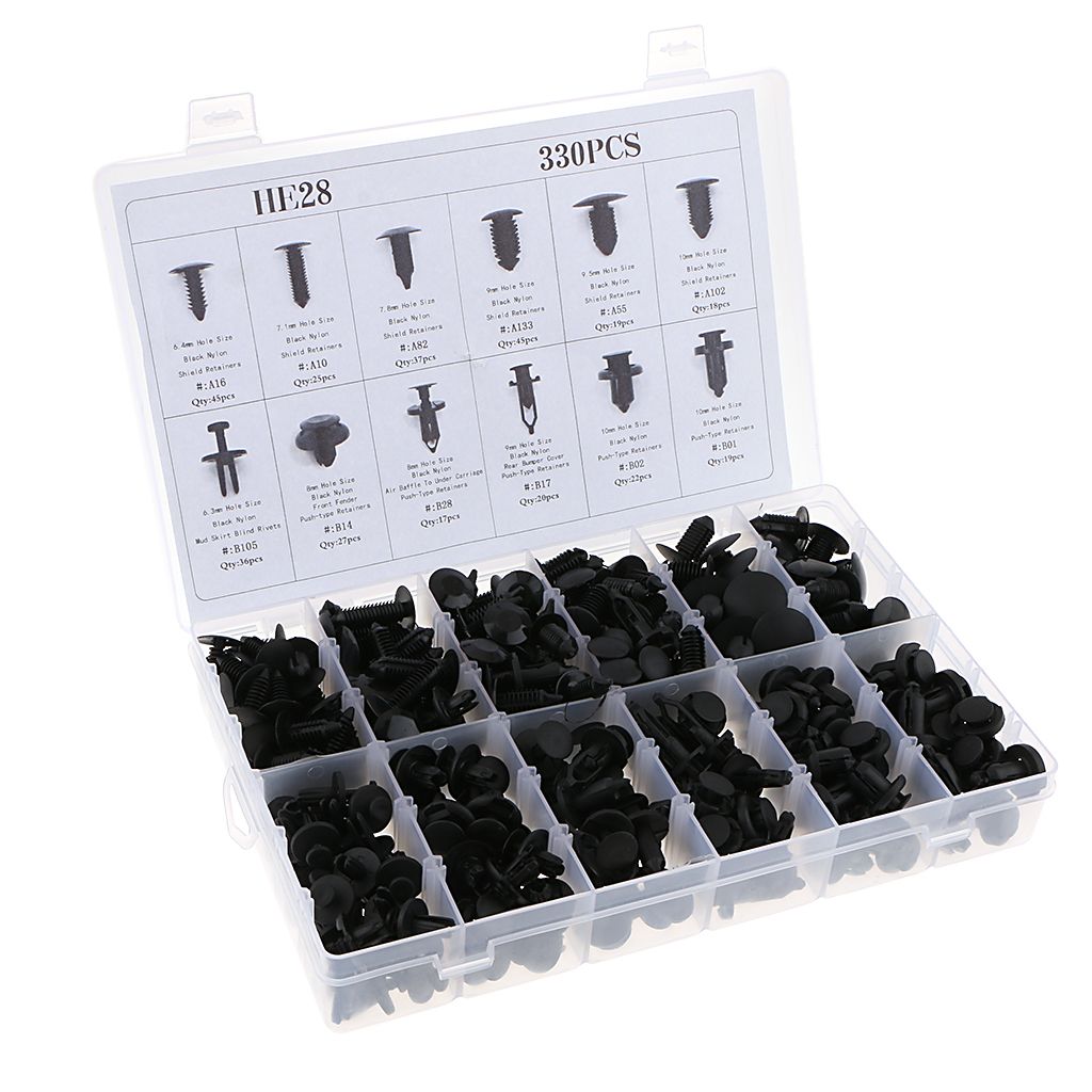 330PCS Push Pin Rivet Retainer Trim Moulding Clips For Toyota Honda