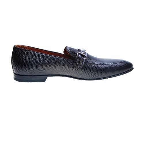 Men's Stamped Leather Skin Shoe - Black