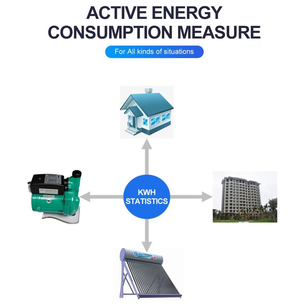 2 Phase 3 Wires 110V+110V 100A Din Rail 18mm Tuya WIFI Smart Energy Meter Power Consumption Monitor KWh Meter Wattmeter