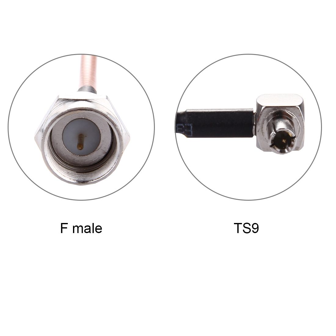15cm TS9 To F Male RG316 Cable