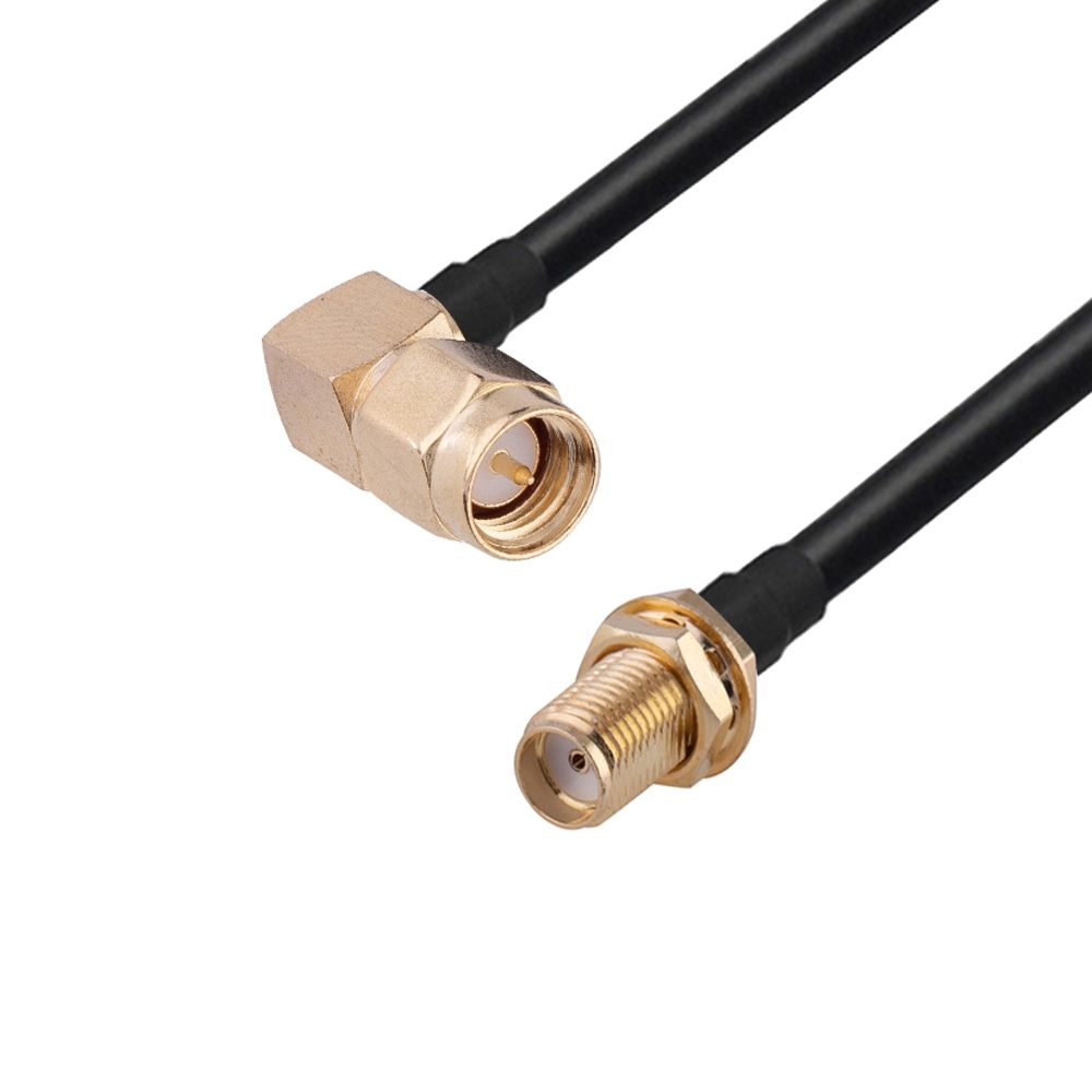 SMA Male Elbow To SMA Female 10cm RG174 Adapter