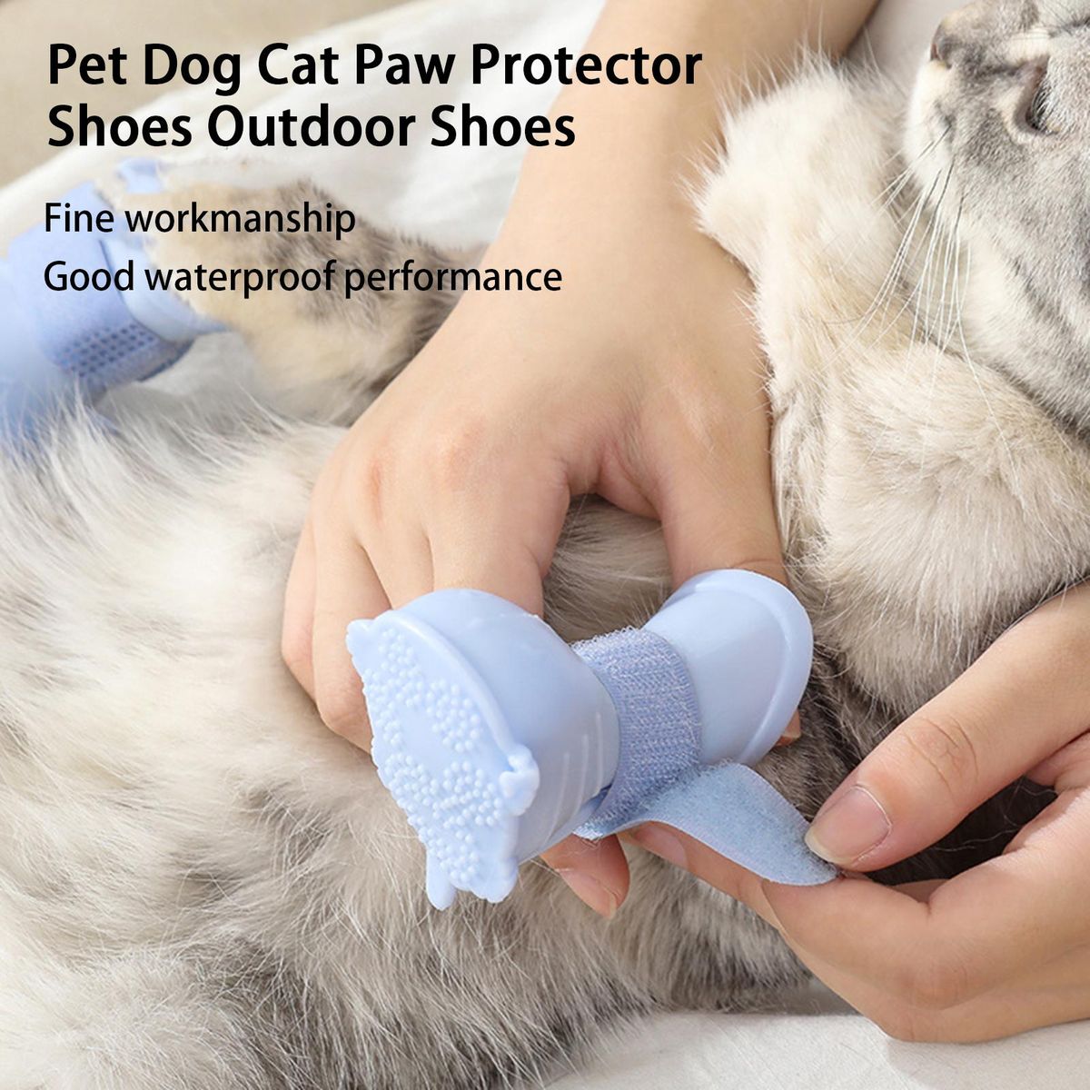 4Pcs Pet Shoes Nail Trim Grooming Pet Cat Dog Foot Covers Purple
