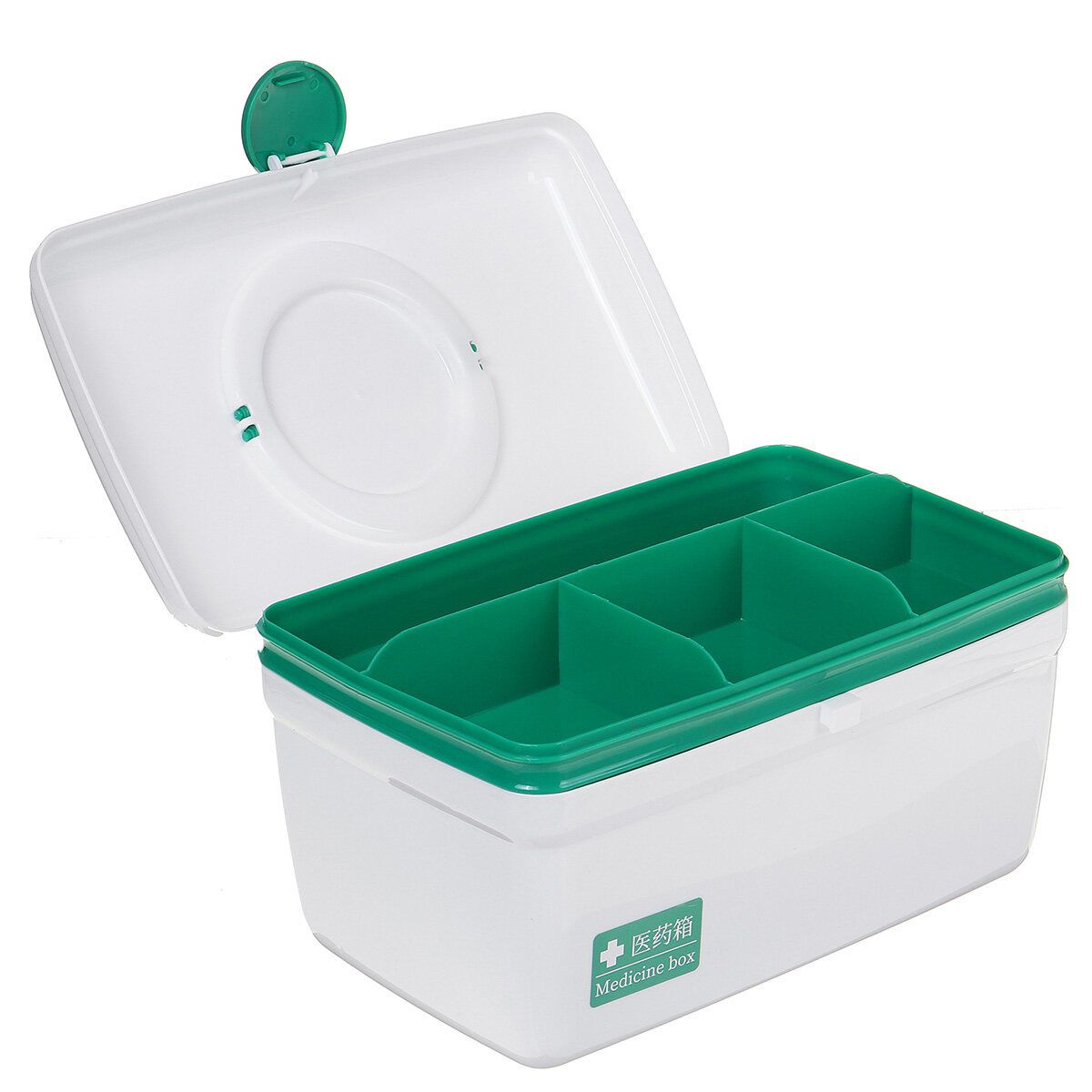 Medicine Box Family Cases Plastic L Storage Box Large Green