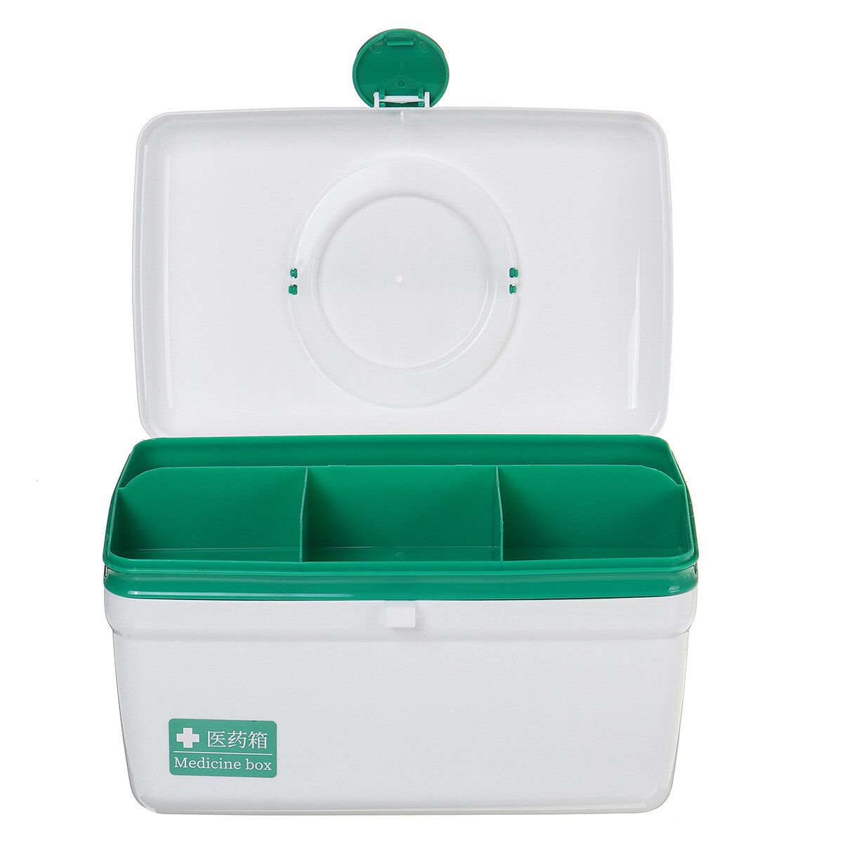 Medicine Box Family Cases Plastic L Storage Box Large Green
