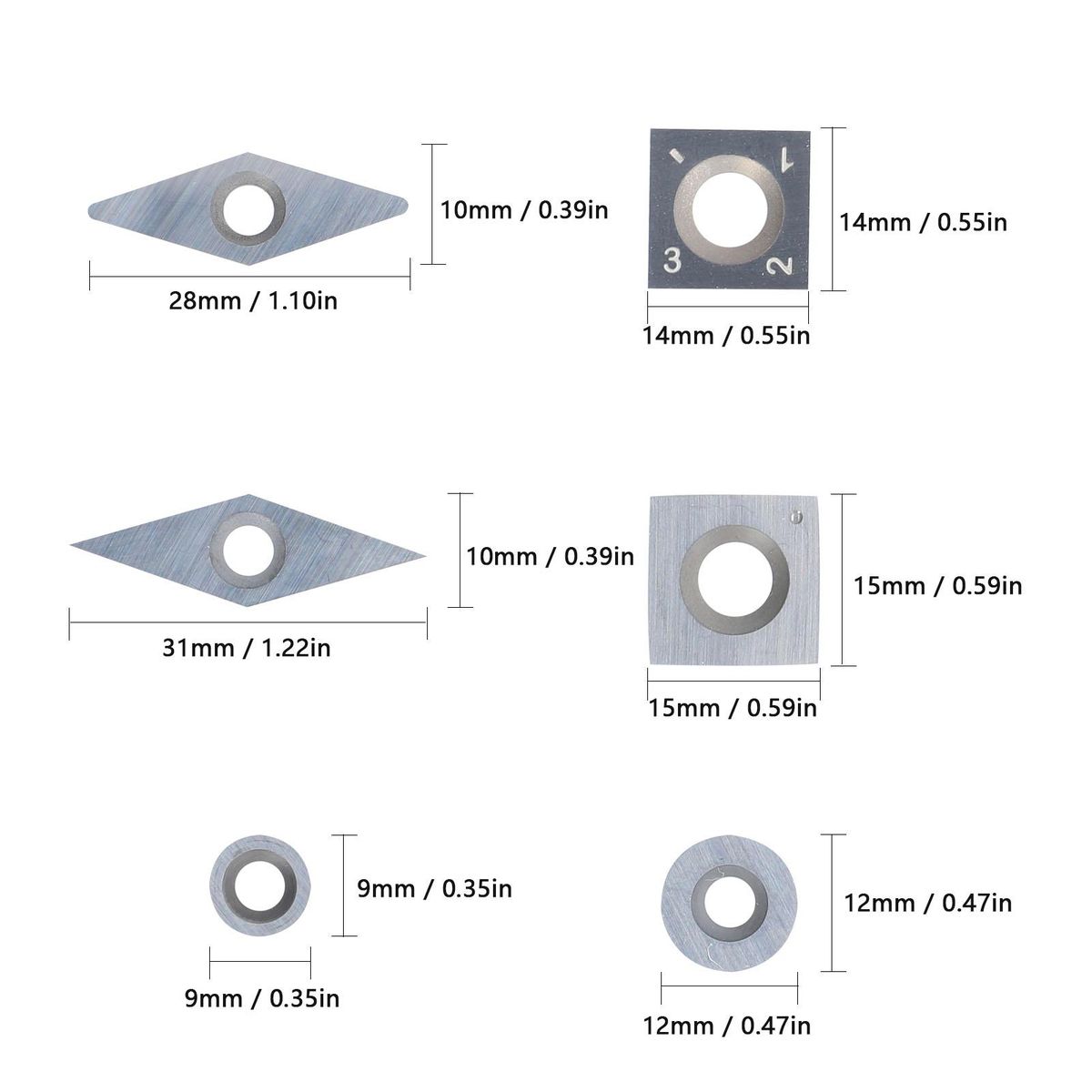High Hardness Milling Tool Carbide Insert High Efficiency Accessory Quick Cutting Blades Set with Storge Box