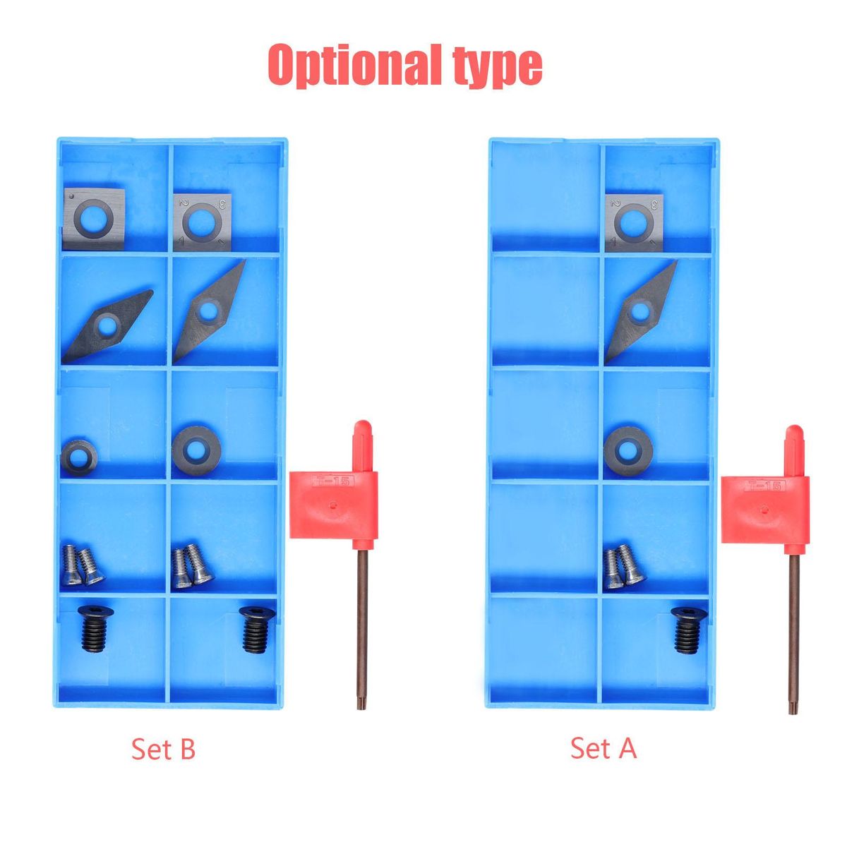 High Hardness Milling Tool Carbide Insert High Efficiency Accessory Quick Cutting Blades Set with Storge Box