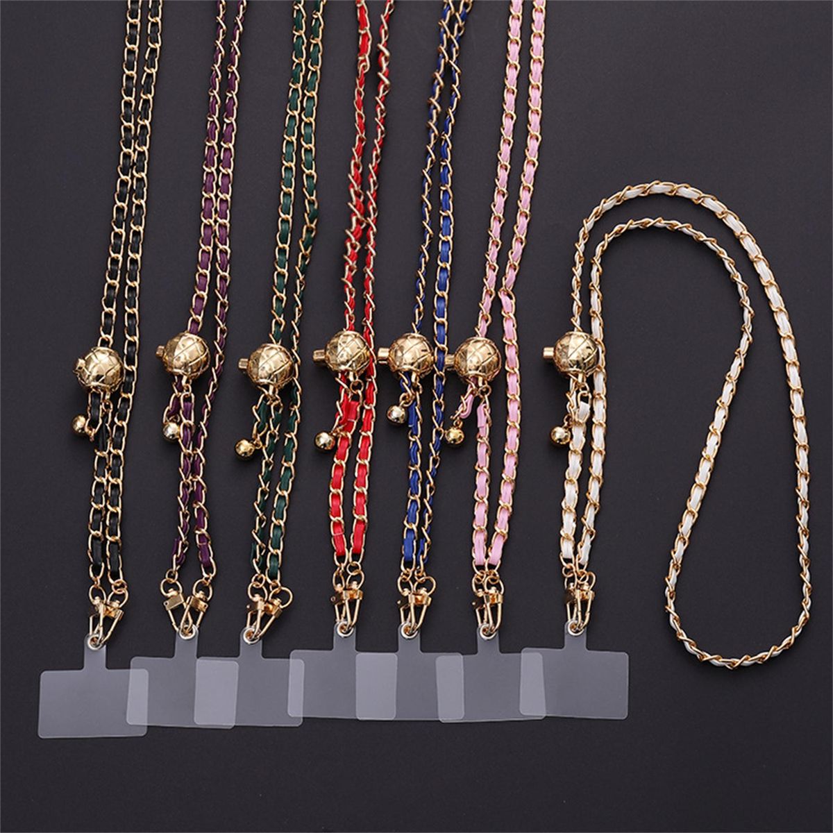 Luxury mobile phone corssbody straps lanyard adjustable leather bracelet chain for Samsung Flip 3 4 iPhone 14 13 Pro Max
