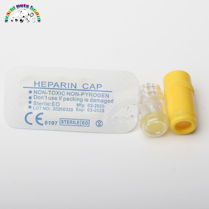 Pet 100pcs IV For Heparin Caps Cannula Animals Heparin Cap
