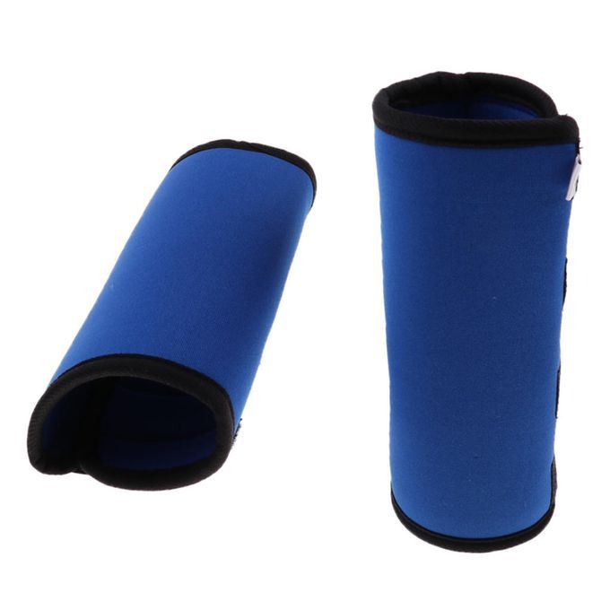 2Pcs Pet Dog Canine Front Rear Leg Brace Paw Compression Wraps Blue L