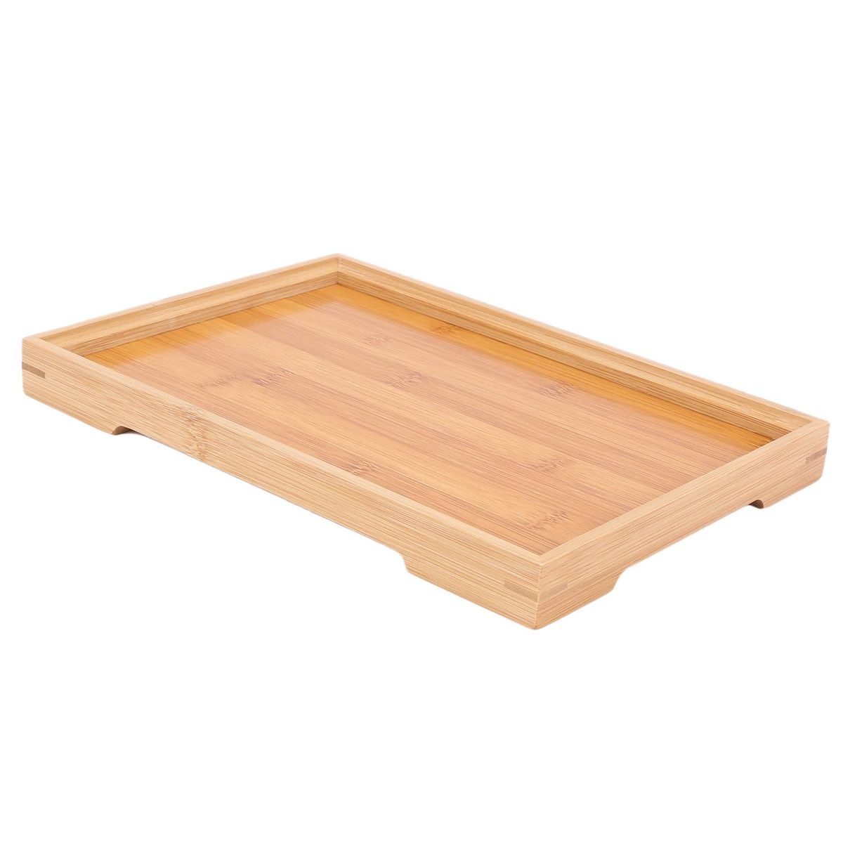 Wooden Serving Tray Kung Fu Tea Cutlery Trays Storage Pallet Fruit Plate Decoration 6 Sizes Japanese Food Bamboo Rectangular 28x19Cm