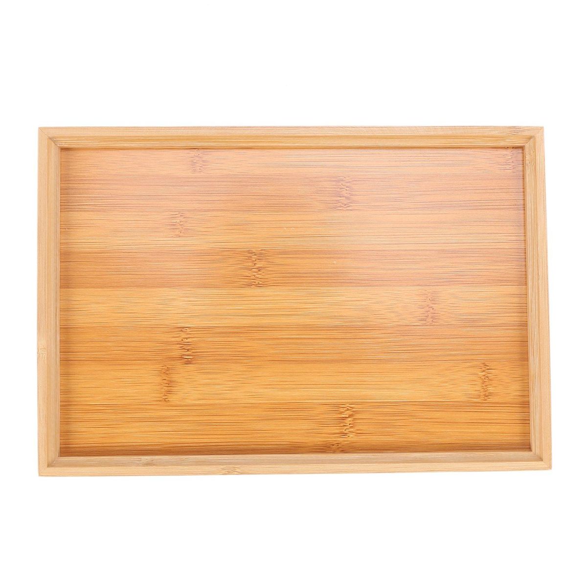 Wooden Serving Tray Kung Fu Tea Cutlery Trays Storage Pallet Fruit Plate Decoration 6 Sizes Japanese Food Bamboo Rectangular 28x19Cm