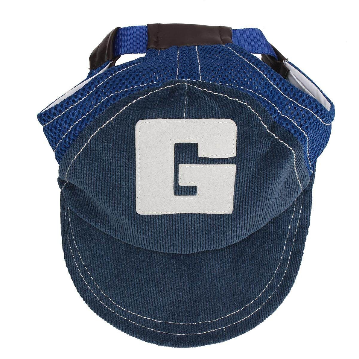 Puppy Dog Pet Summer Canvas Baseball Cap Sports Hat Ear Holes Accessories Cool # Blue M Blue M
