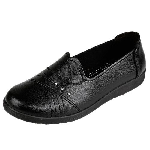 Ladies Berniso Casual Flat Shoes Office Shoes-Black