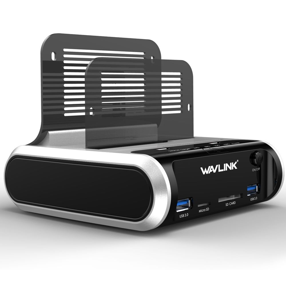 Wavlink SATA HDD 2.5"3.5" External Hard Drive USB 3.0 Docking Station 5Gbps Offline Clone Card Reader For Hard Drive Up To 16TB