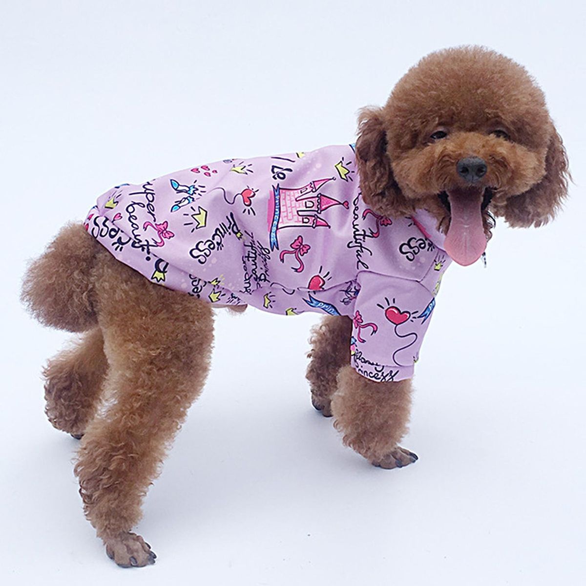 Dog Apparel Puppy Winter Clothes 2-Legged Pet Pullover Purple