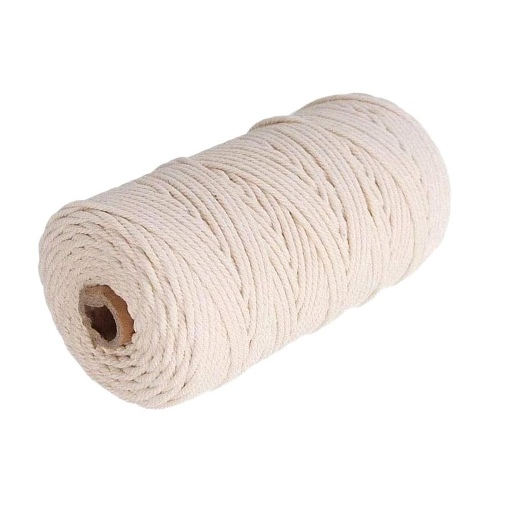 Macrame Cord 3mm Cotton Rope Lace String Lace Flower Pitch Supplies DIY Natural Yarn Lace Rope Suitable for Wall Craft A