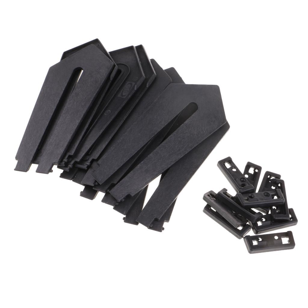 10 Sets Plastic  Photo Display Stand Picture Black 180x75x6mm