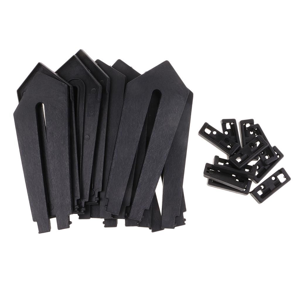 10 Sets Plastic  Photo Display Stand Picture Black 180x75x6mm