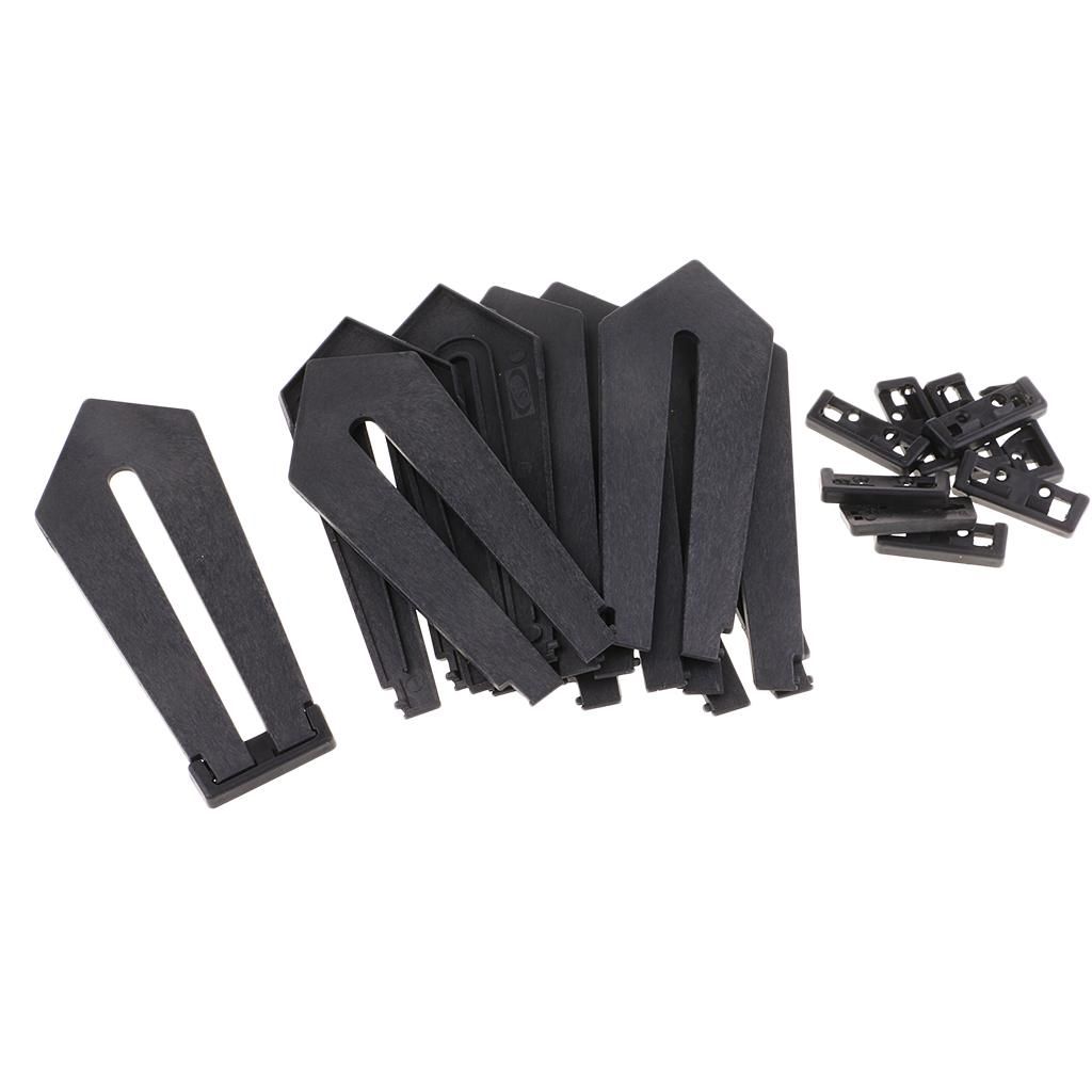 10 Sets Plastic  Photo Display Stand Picture Black 180x75x6mm