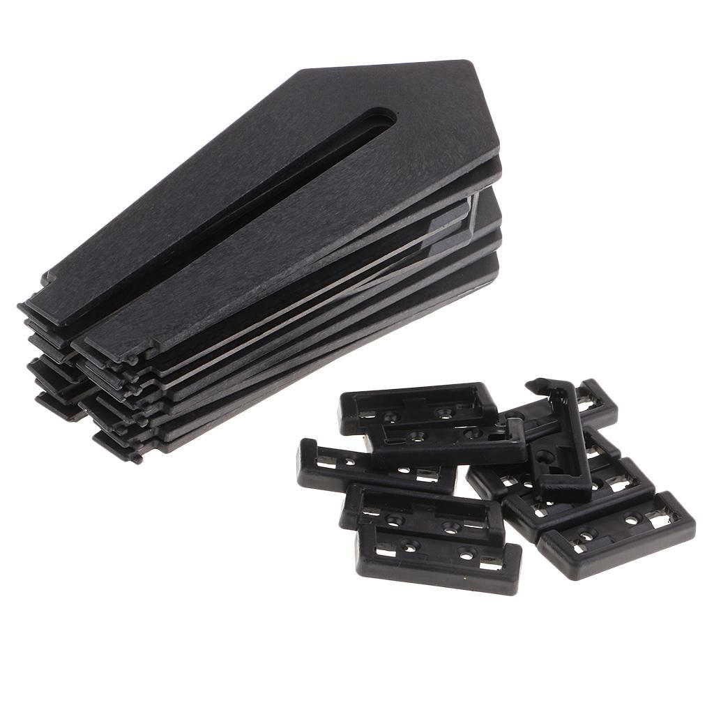 10 Sets Plastic  Photo Display Stand Picture Black 180x75x6mm