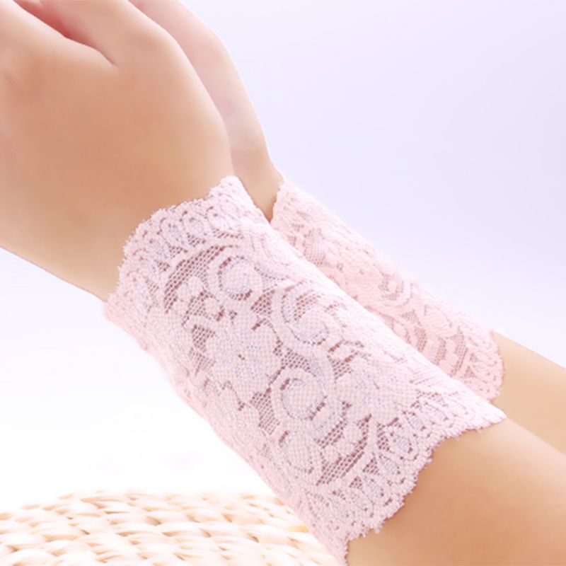 Zebery 2pcs 8cm Lace Wrist Cover Breathable Bracer