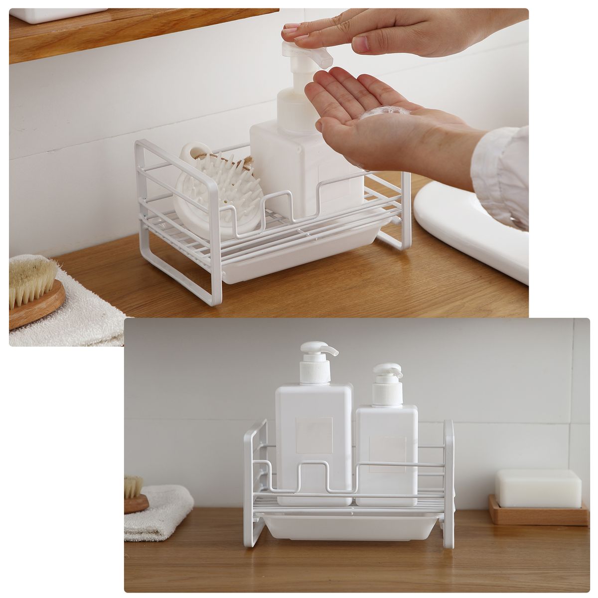 Sponge Soap Brush Holder Kitchen Soap Caddy Countertop