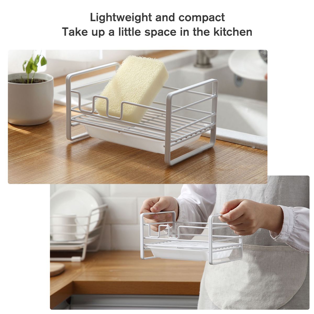 Sponge Soap Brush Holder Kitchen Soap Caddy Countertop