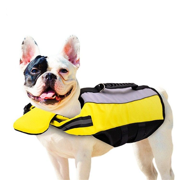 Pet Life Jacket Airbag Inflatable Folding Swimsuit, Size:M