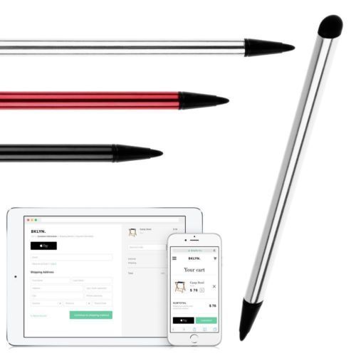 (Black 3PCS)3PCS Portable 2 In 1 Universal Phone Tablet Touchscreen Pens Capacitive Stylus Pencil For Iphone Ipad Samsung Tablet Laptop Pen MAA