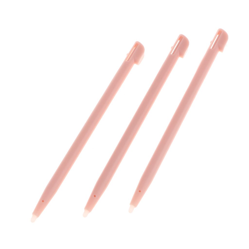 3 Pieces Slot In Touch Stylus Pen Styluse For  2DS Gaming Pink
