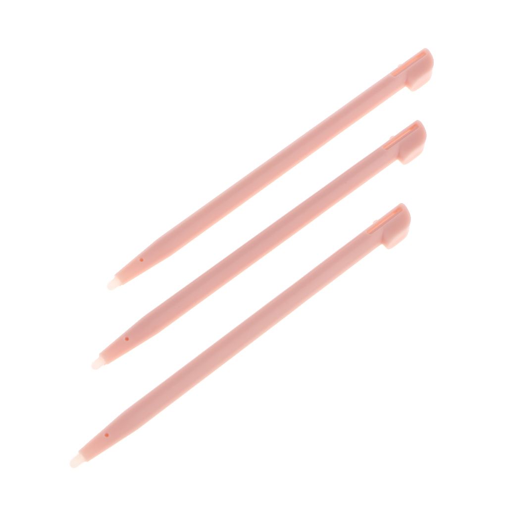 3 Pieces Slot In Touch Stylus Pen Styluse For  2DS Gaming Pink