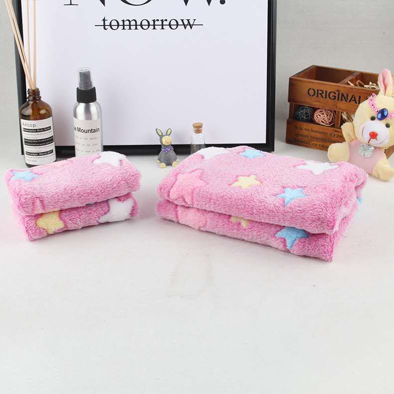 Pet Blanket Cute Dog Bed Mats Soft Flannel Fleece Warm