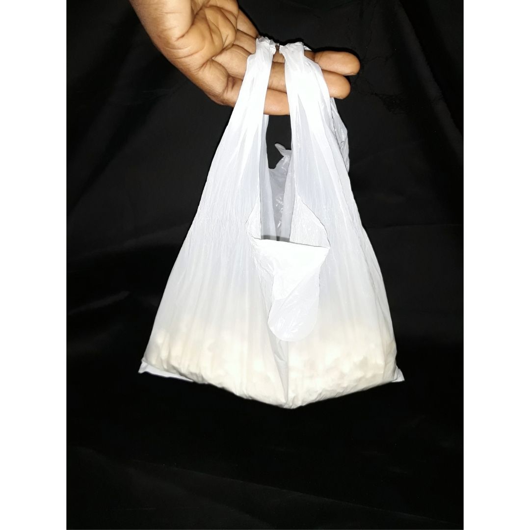 500 PCS Snacks Nylon Bag- Packaging Nylon Flier - White