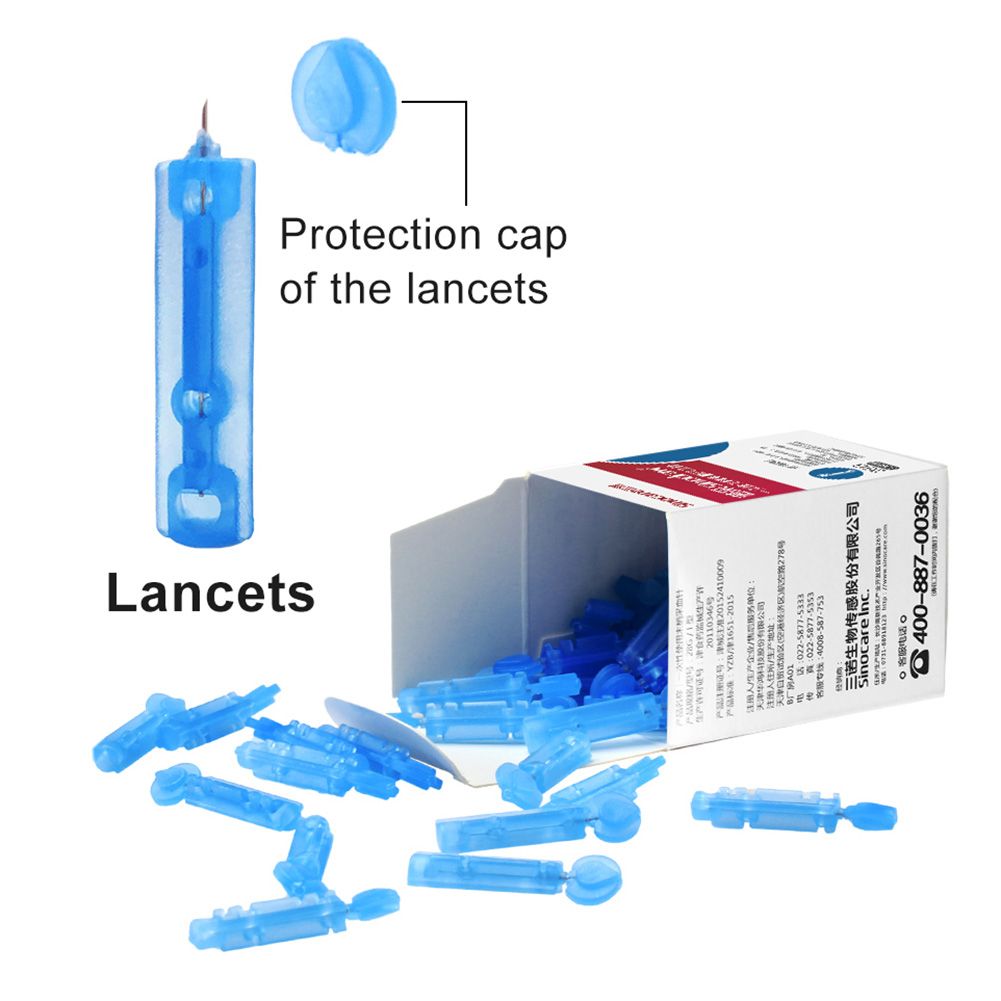 Sinocare GA-3 Blood Glucose Test Strip 50 Pieces Highly Accurate Blood Glucose Test Strip Needle Feeding