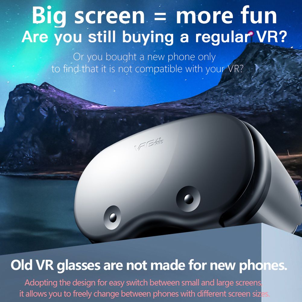 Metaverse 3D VR Headset Wide-angle Smart Virtual Rety Glasses  For 5-7 Inch Smart Phone S Standard
