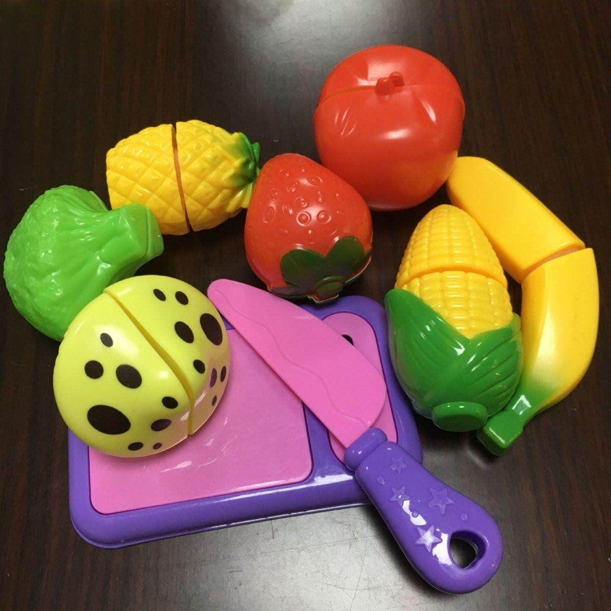 9pcs Plastic Kitchen Food Pretend Play Toys Vegetable Fruit Kid Gift Set
