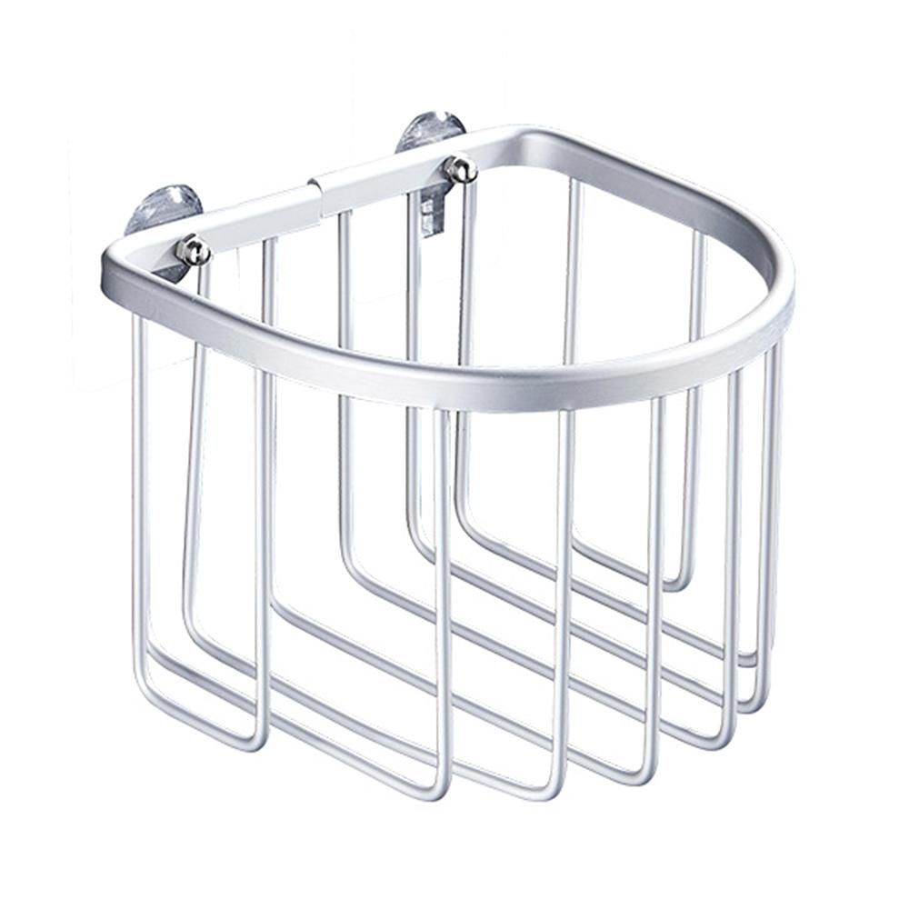 Tissue Box Perforated Paper Towel Basket Rack Wall Silver)
